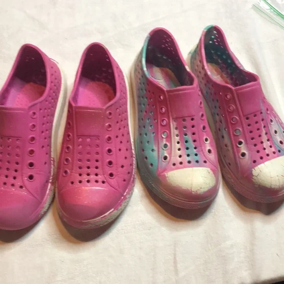 Kids Pink spring water Slip-On Shoes - Picture 4 of 12